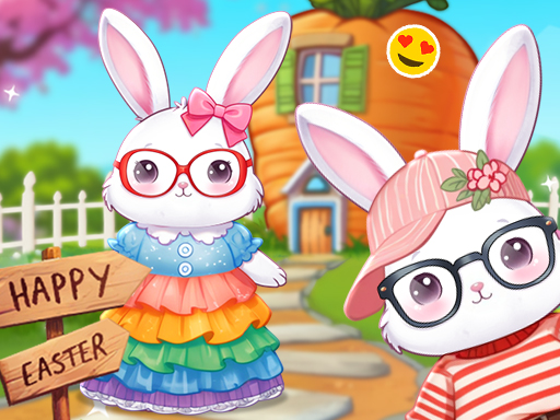 Bunnies Get Ready for Easter - free online Browser game