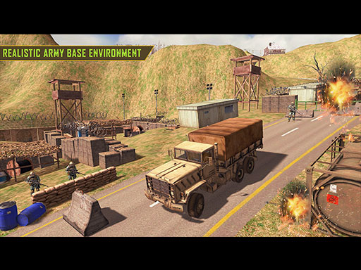 Army Car Truck Transport Game - free online Browser game