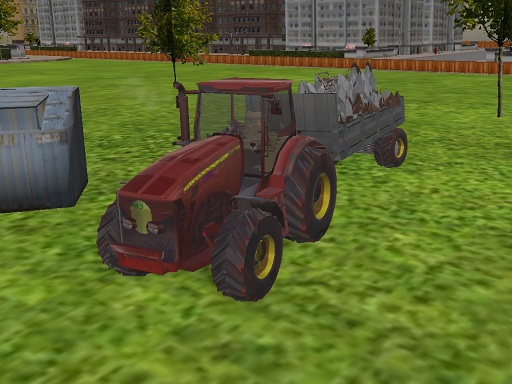 3D city tractor garbage sim - free online Browser game