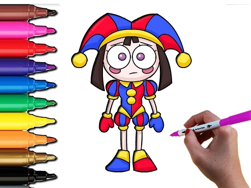 Pomni Coloring Time - free online Browser game
