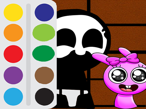 Baby Sprunki incredibox Coloring - free online Browser game