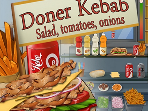 Doner Kebab : Salad Tomatoes Onions - free online Browser game