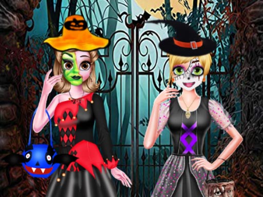 SISTERS HALLOWEEN DRESSES - free online Browser game