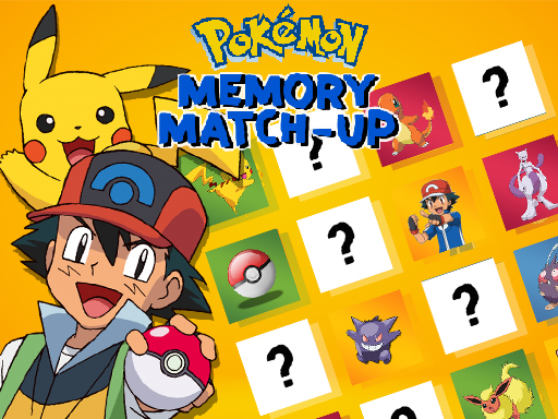 Pokemon Memory Match Up - free online Browser game