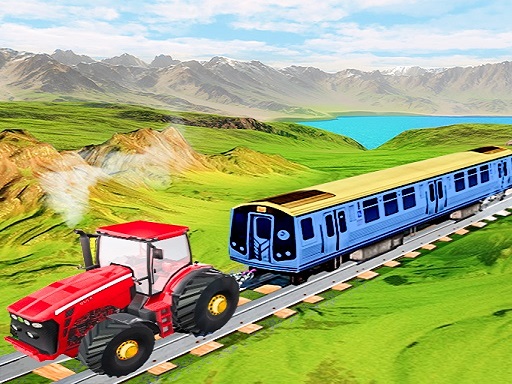 Chain tractor train towing game - free online Browser game