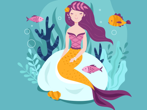 Mermaid Jigsaw - free online Browser game