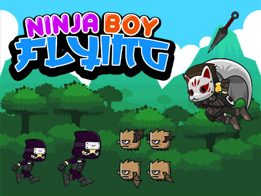 Ninja Boy Flying - free online Browser game
