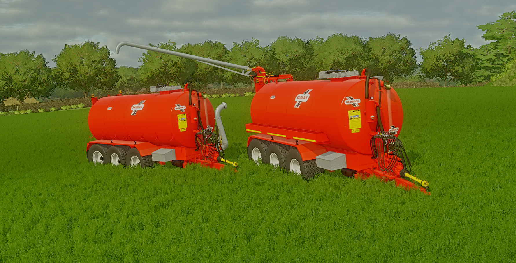 FS25 RedRock tri axle tankers by DW AGRI