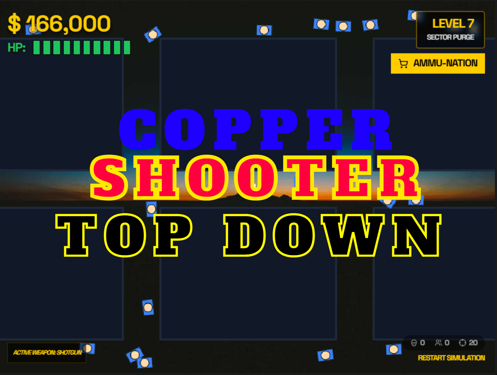 Copper Shooter Top Down by Moxazza