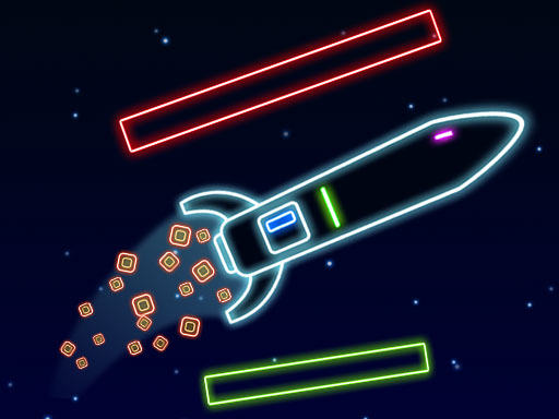 Neon Rocket Game - free online Browser game