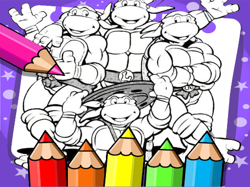 Ninja Turtle Coloring Book - free online Browser game