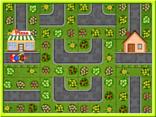 Pizza Delivery Puzzles - free online Browser game