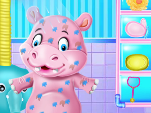 Baby Hippo Bath Time - free online Browser game