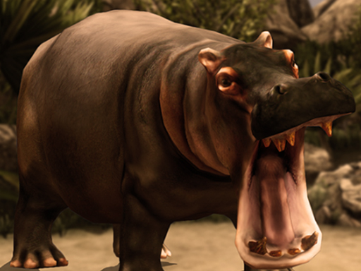 Wild HIPPOPOTAMUS Hunting - free online Browser game