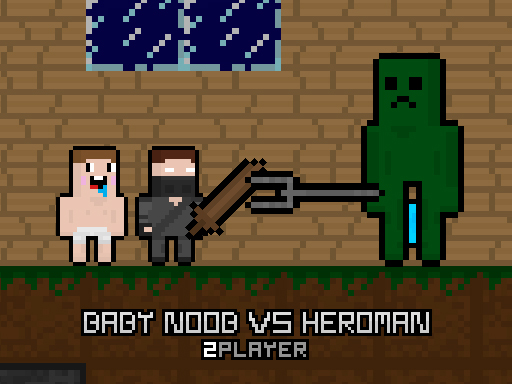 Baby Noob vs Heroman 2 Player - free online Browser game