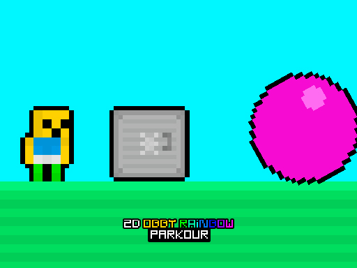 2D Obby Rainbow Parkour - free online Browser game