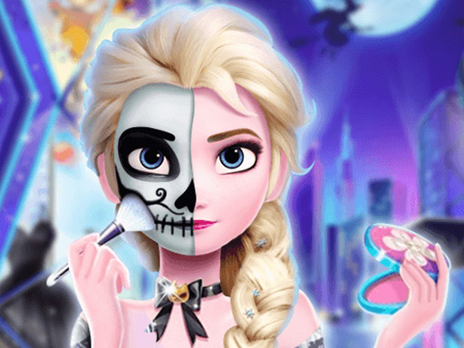 Elsa Halloween Party Tattoo - free online Browser game