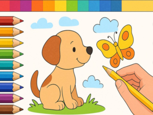 Draw with Pencils Coloring Book! - free online Browser game