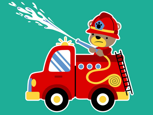 Animal Firetrucks Match 3 - free online Browser game