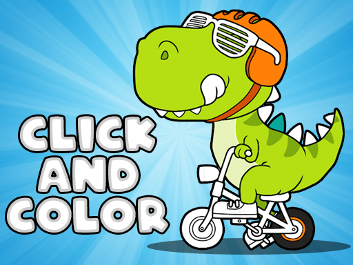 Click And Color Dinosaurs - free online Browser game