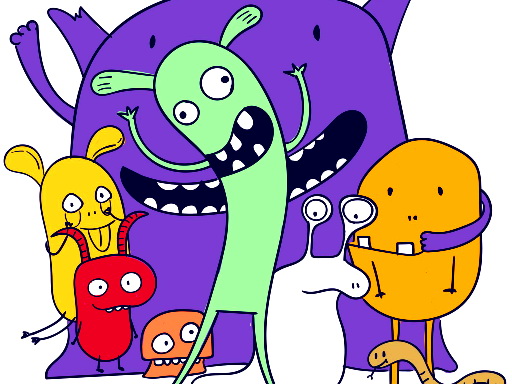 Cute Little Monsters Jigsaw - free online Browser game