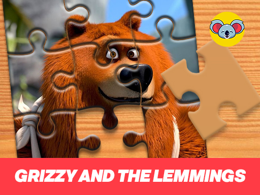 Grizzy and the lemmings Jigsaw Puzzle Planet - free online Browser game