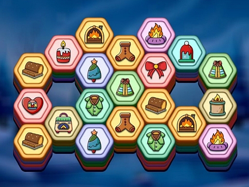 Winter Hexa Stack - free online Browser game