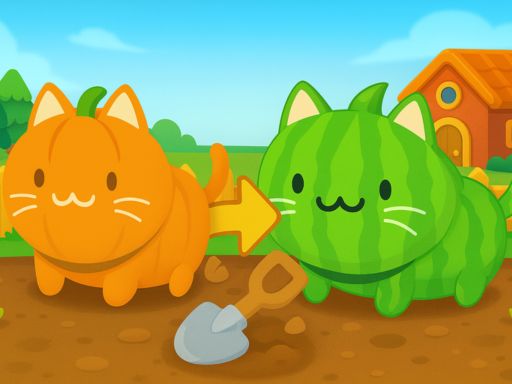 Brainrot Garden. Merge Cats - free online Browser game