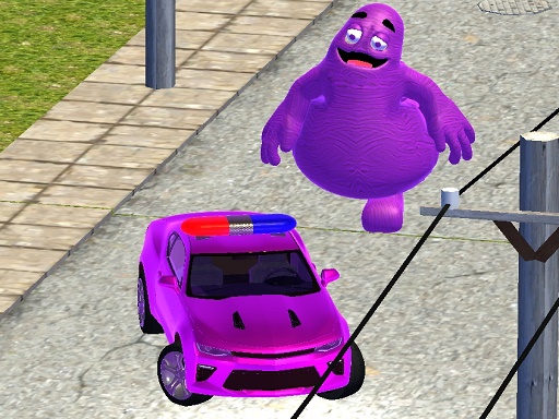 Grimace vs Police SuperCar - free online Browser game