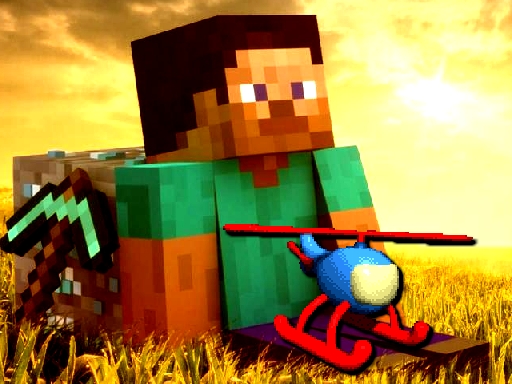 Minecraft Helicopter Adventure - free online Browser game