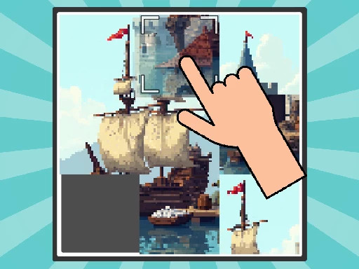 Pixel Slide Puzzle - free online Browser game