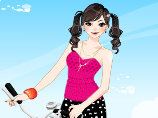 Bicycle Girl Dressup - free online Browser game