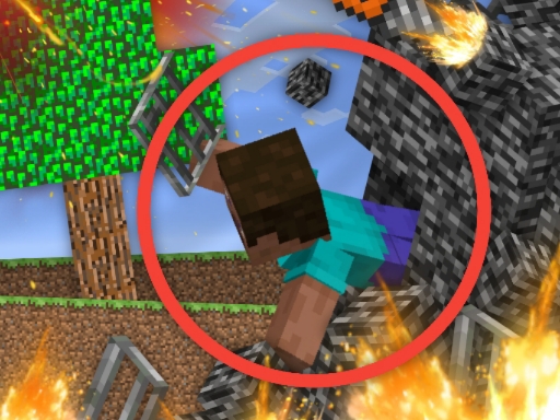 Escape from the prison in Mineblock! Destruction! - free online Browser game