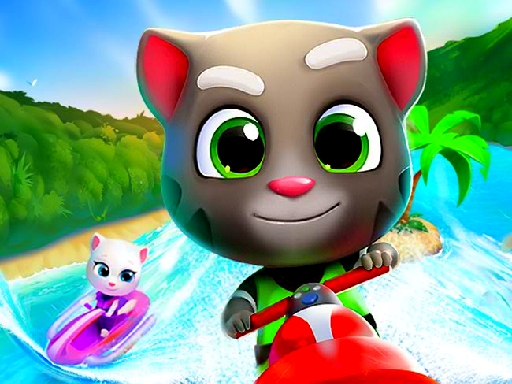 Cartoon Talking Tom Jigsaw Puzzle - free online Browser game
