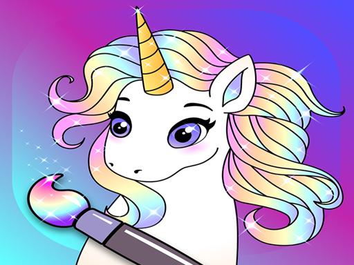 Animated Glitter Coloring Book - My Little Unicorn - free online Browser game