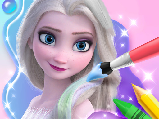Coloring Book For Elsa - free online Browser game