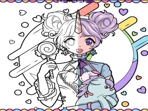 Anime Girls Coloring Book: Pop Manga Coloring - free online Browser game