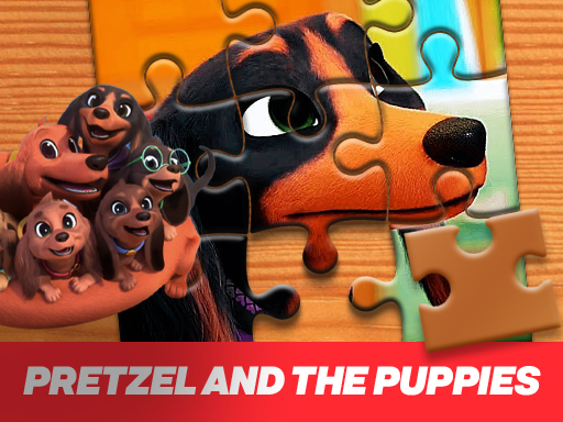 Pretzel and the puppies Jigsaw Puzzle - free online Browser game