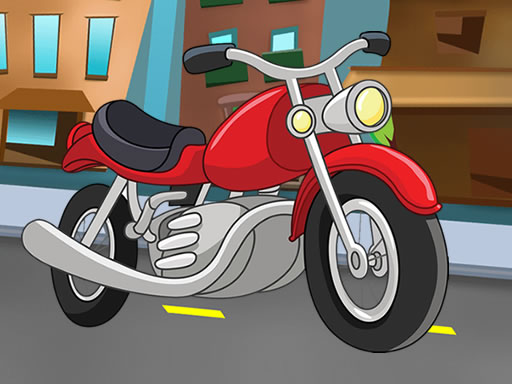 Cartoon Motorbike Jigsaw - free online Browser game