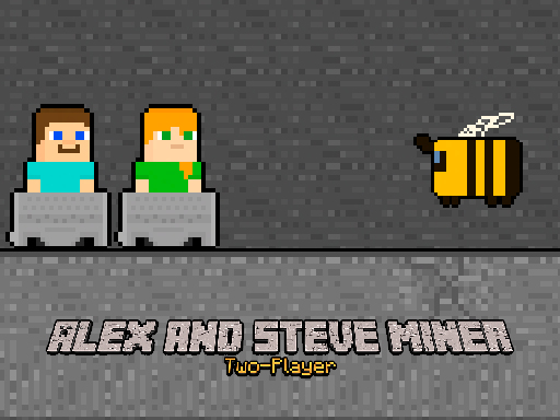 Alex and Steve Miner Two Player - free online Browser game
