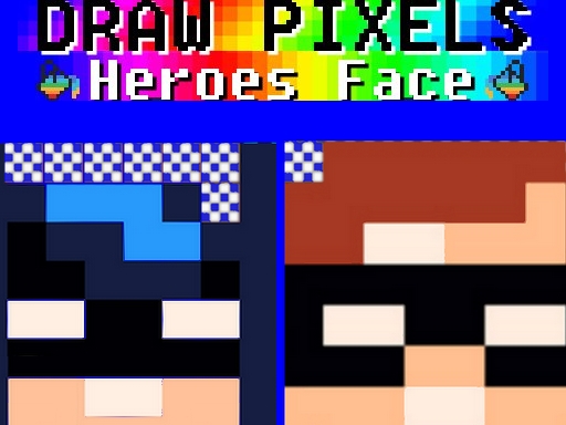 Draw Pixels Heroes Face - free online Browser game