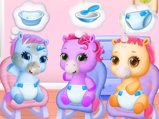 Baby Pony Sisters Care - free online Browser game