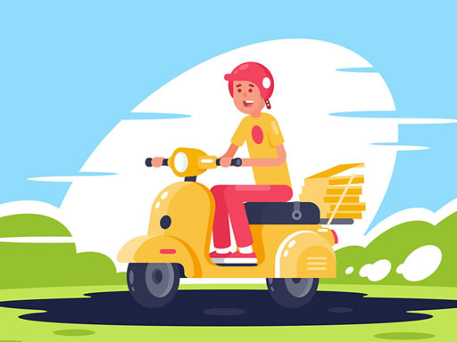 City Scooter Rides Jigsaw - free online Browser game